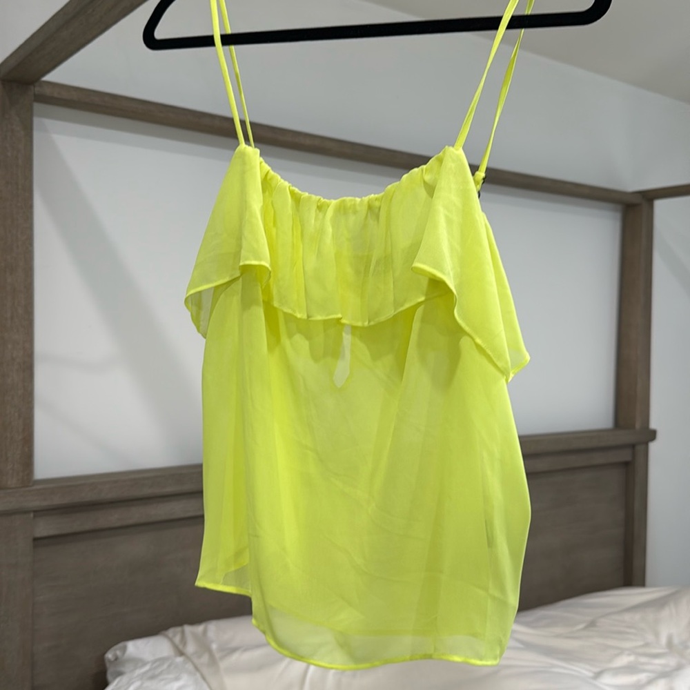 Patterson J. Kincaid Neon Yellow Camisole Medium